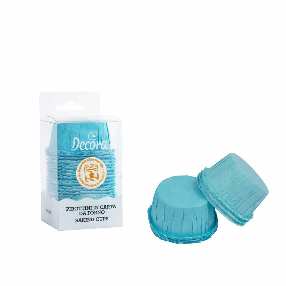  Foto: Decora - Pirottini muffin increspati celeste 55x35 mm pz. 25